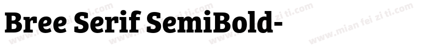 Bree Serif SemiBold字体转换